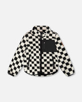 Sherpa Jacket Black Checkerboard