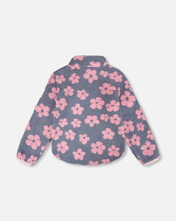 Sherpa Jacket Pink Flowers - H30W61_3H041