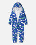Rain One-Piece In Polyurethane Blue Chameleon Print - H30W72_3H023