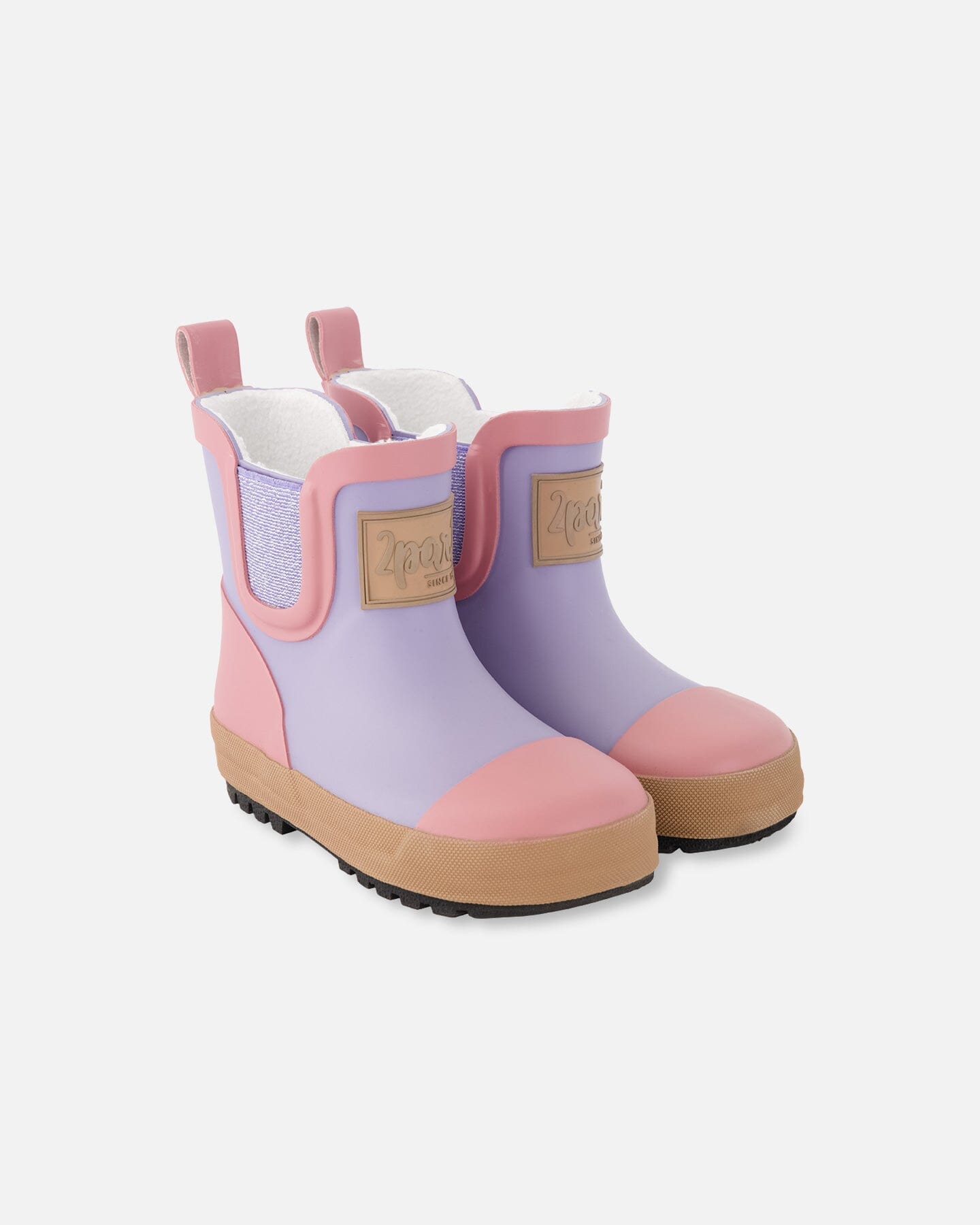 Short Rain Boots In Natural Rubber Lavender - H30WB11_05002