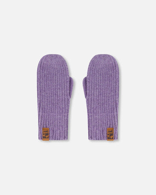 Ribbed Knit Mittens Lavender - H30WT26_05002