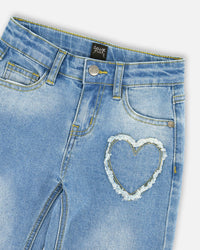 Wide Leg Light Blue Denim Jeans - H30YG20_01250