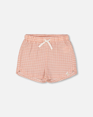 Crinkle Short Light Old Pink Pants & Shorts Deux par Deux 