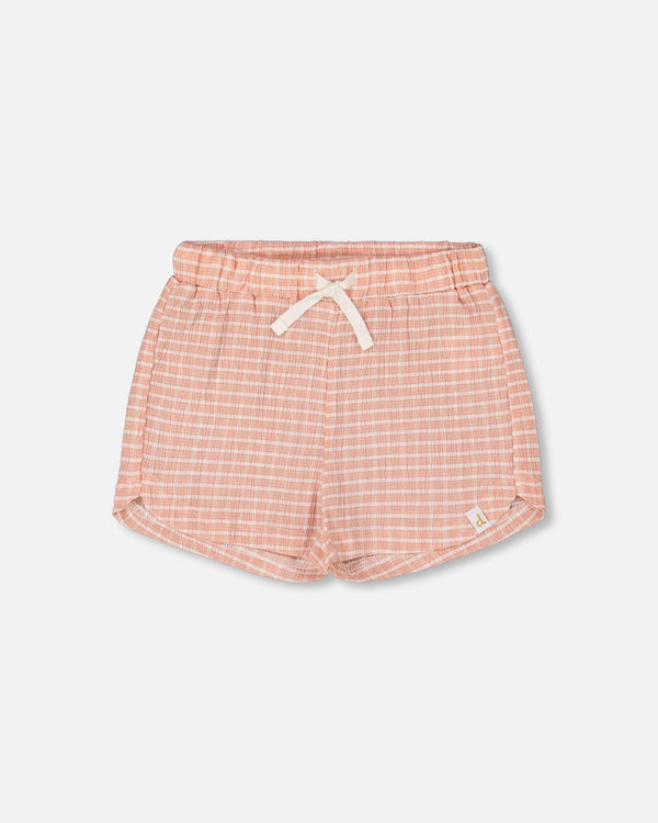 Crinkle Short Light Old Pink Pants & Shorts Deux par Deux 