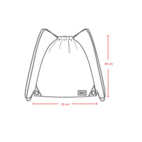 Drawstring Bag Navy Unicorn Print - H20ZSC_037