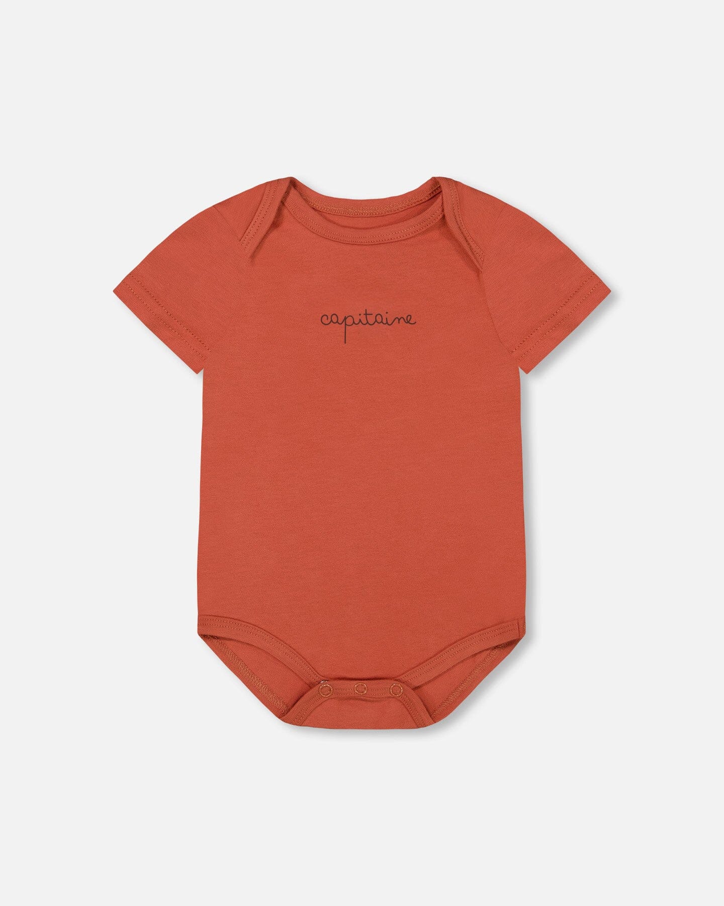 Organic Cotton Onesie Terracotta Tees & Tops Deux par Deux 
